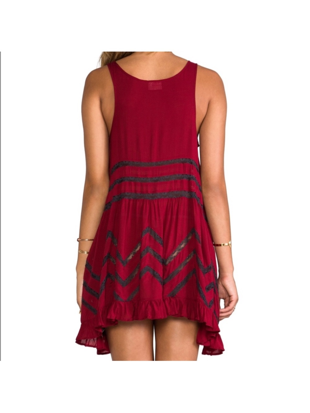 Free People Red trapeze slip dress - Picture 2 of 6